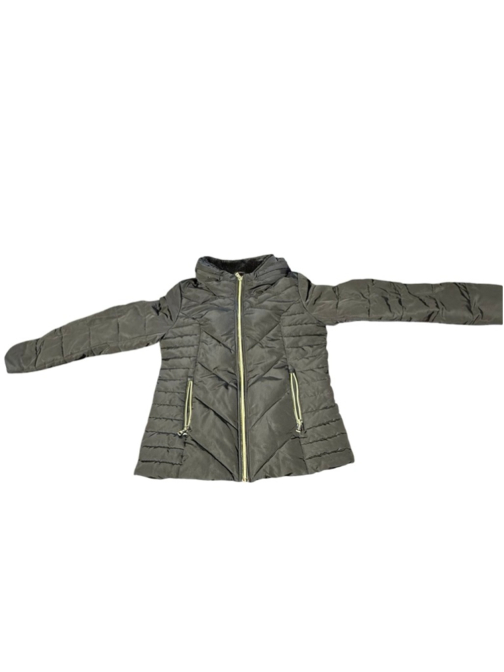 Women's GUESS Black Puffer Jacket L #933